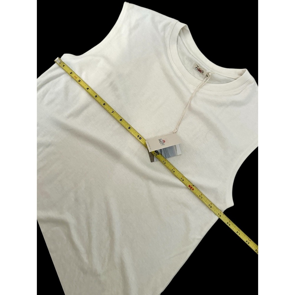 Faherty Cutoff Shirt Cloud Muscle Tshirt Sz Medium Cream - Picture 9 of 10